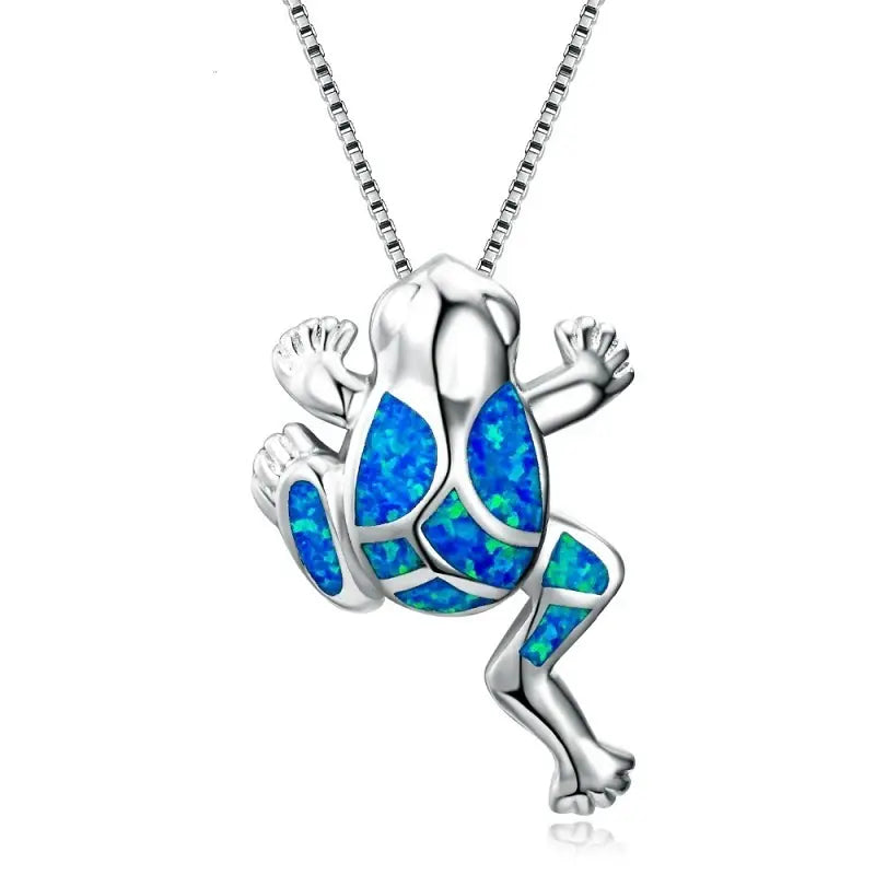 Blue Frog Pendant