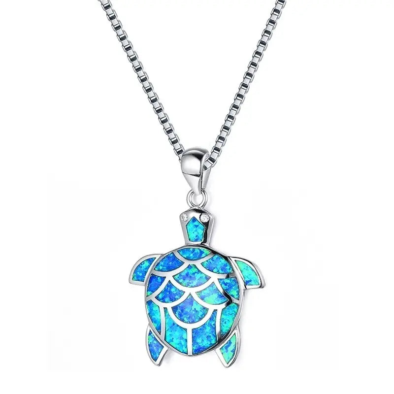 Blue Turtle Pendant